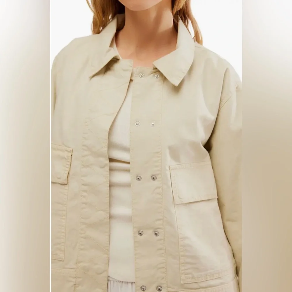 Free People We the Free Suzy Linen Jacket Spring Linen Brand New Size Medium NWT - Picture 7 of 13